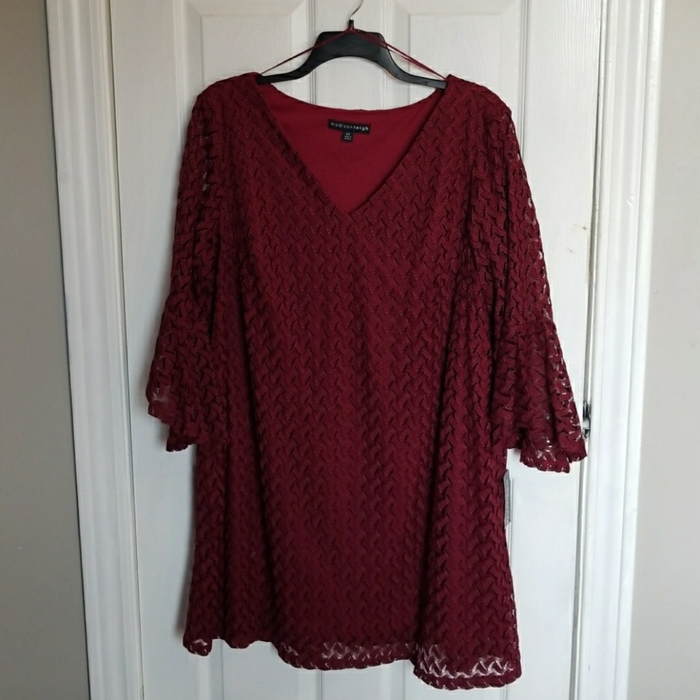 Burgundy tunic style dress